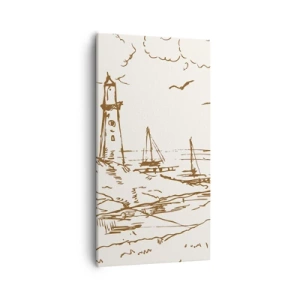 Tablou pe pânză - Schiță de amintiri de vară - 55x100 cm