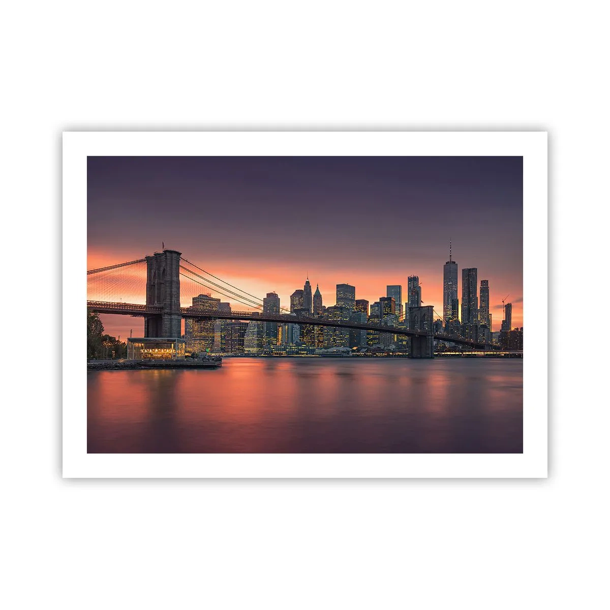 Poster - Scufundate în tăcerea liliachie - 70x50 cm