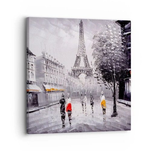 Tablou pe pânză - O plimbare pariziană - 30x30 cm