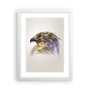 Poster în ramă albă - Portretul unui războinic - 30x40 cm