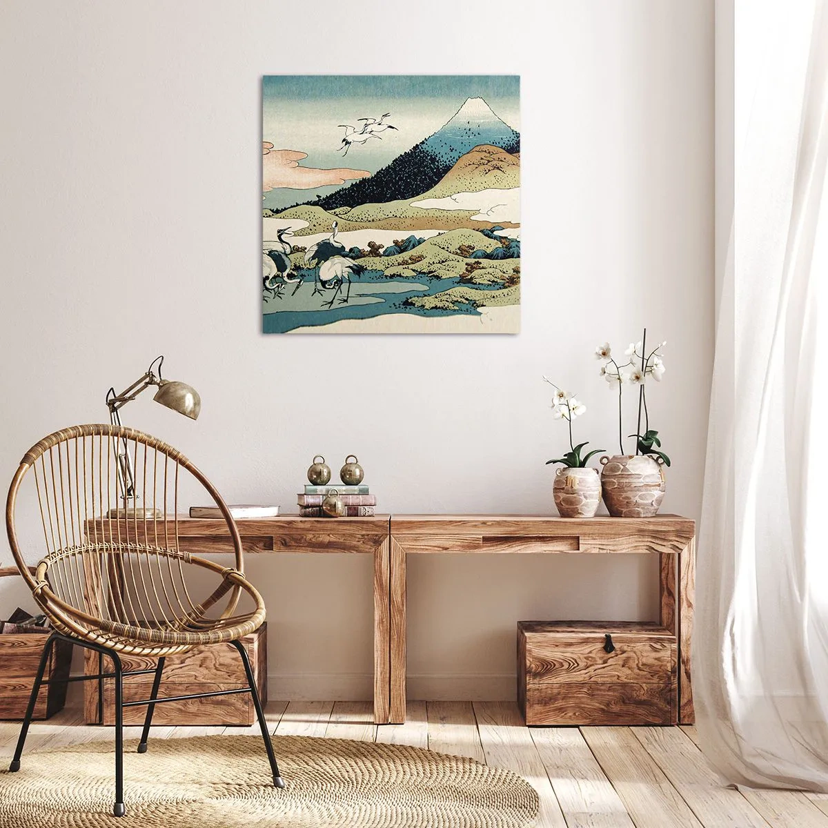 Tablou pe pânză - În mod japonez - 70x70 cm