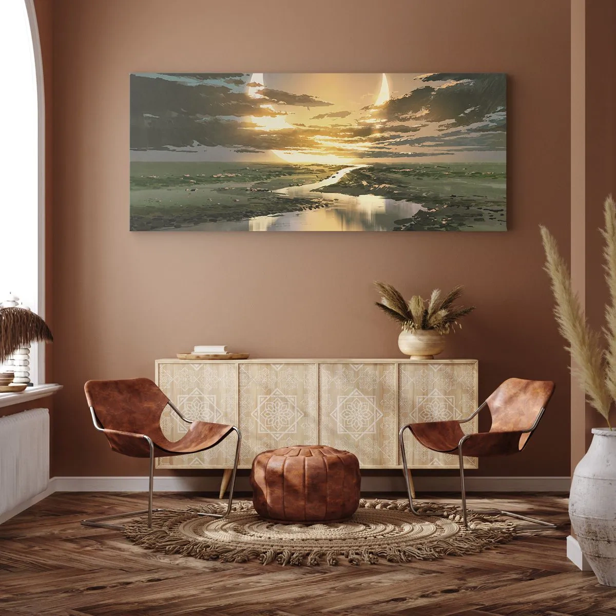 Tablou pe pânză - Undeva într-o galaxie foarte, foarte îndepărtată - 140x50 cm