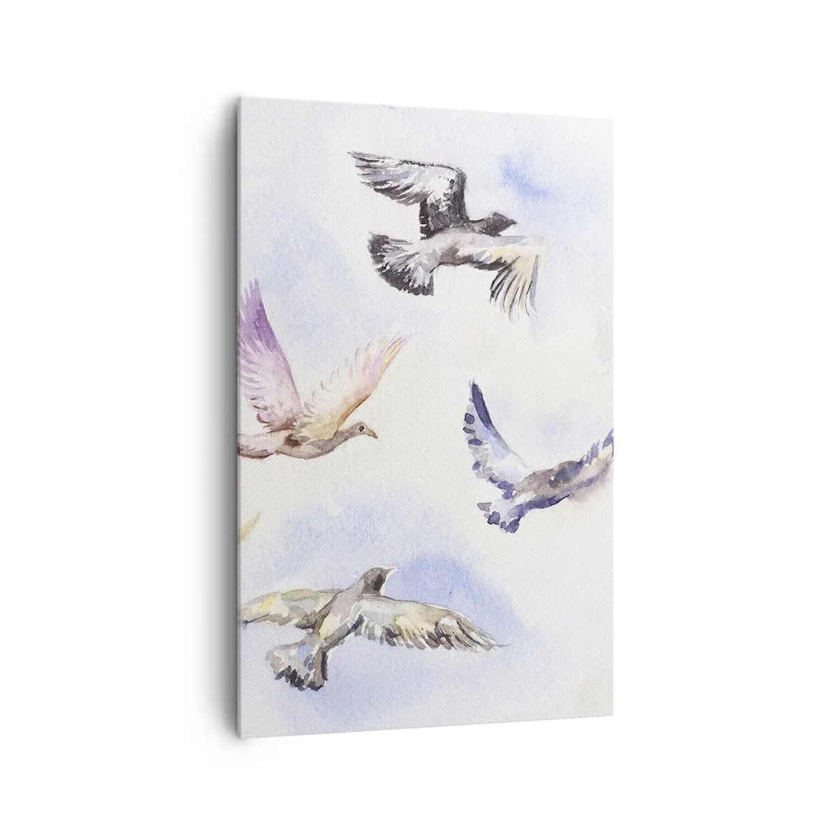 Tablou pe pânză - Libertatea în gri și albastru - 80x120 cm