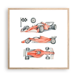 Poster în ramă de stejar deschis - Prindeți visul - 60x60 cm