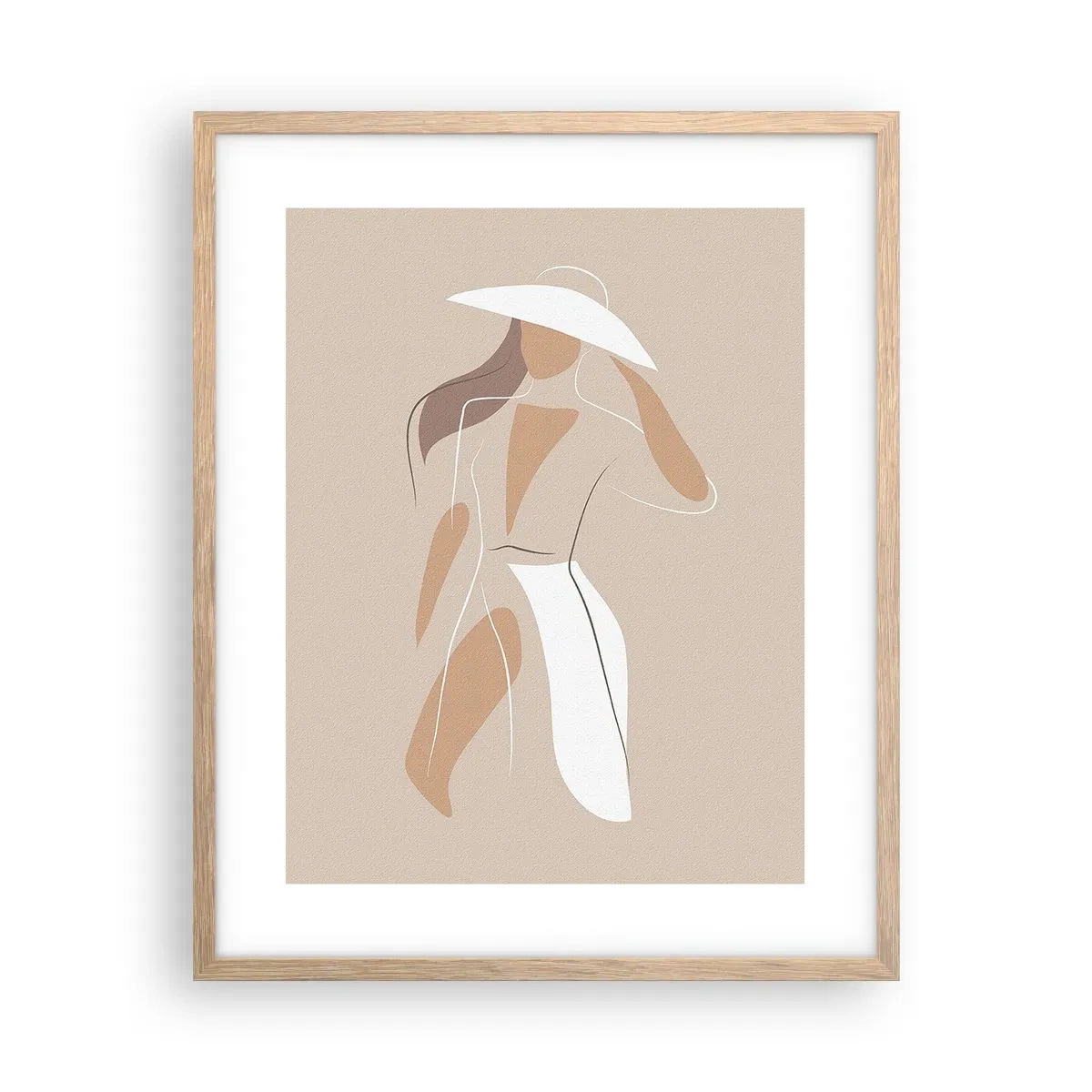 Poster în ramă de stejar deschis - Moda este distractivă - 40x50 cm