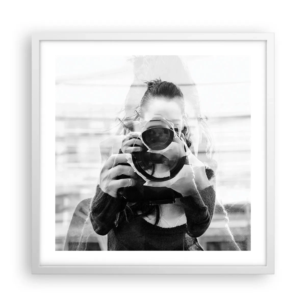 Poster în ramă albă - Creator și material - 50x50 cm