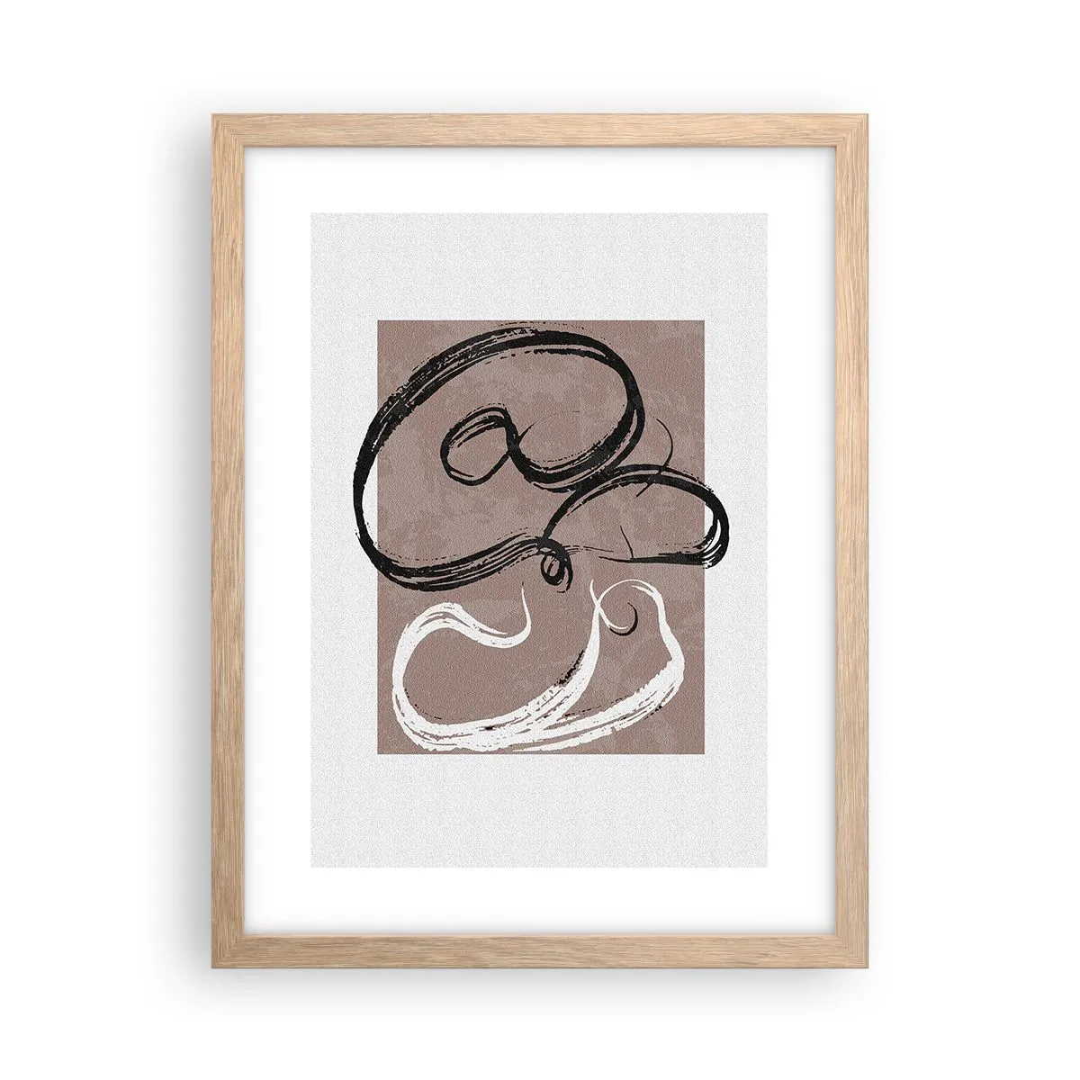 Poster în ramă de stejar deschis - Compoziția - căutarea plenitudinii - 30x40 cm