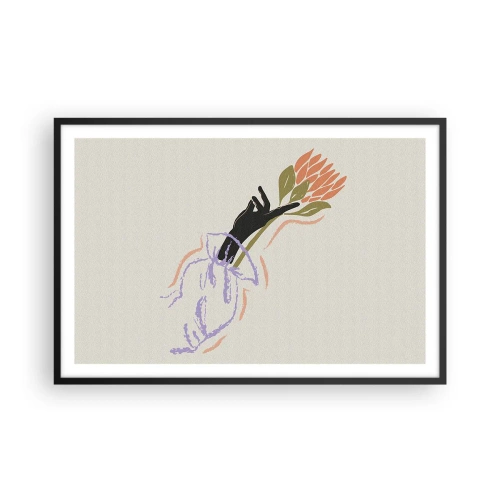 Poster în ramă neagră - Atingere surorială - 91x61 cm