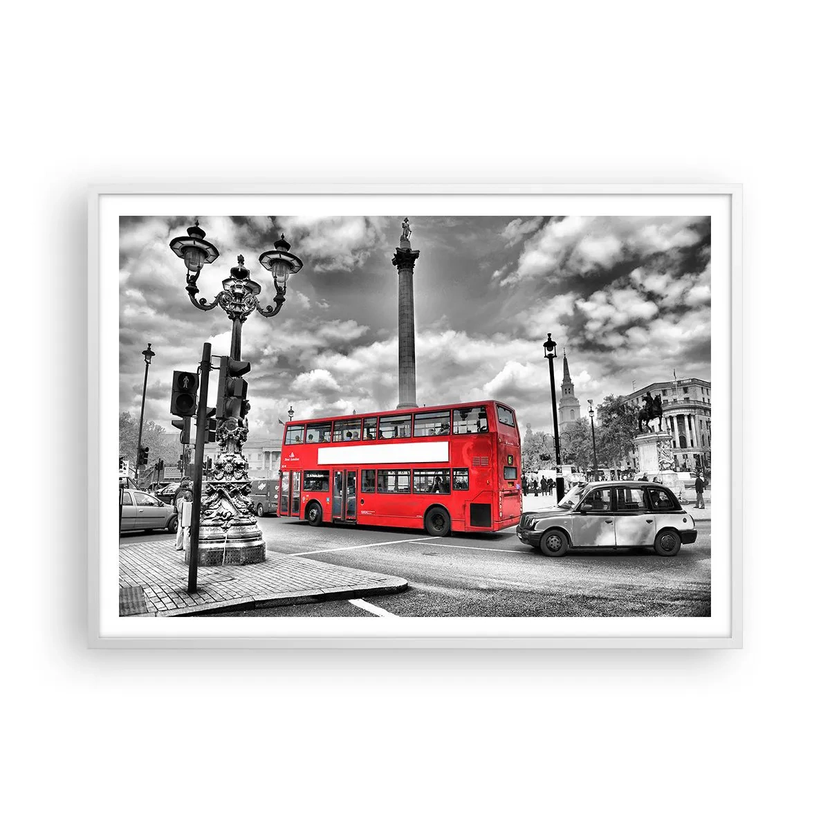 Poster în ramă albă - Adevărata forță vitală a orașului - 100x70 cm