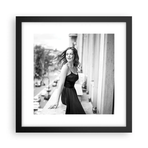 Poster în ramă neagră - Cu siguranță e o fată pariziană - 30x30 cm