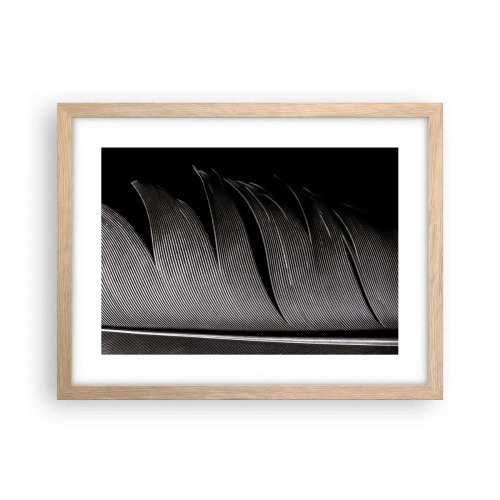 Poster în ramă de stejar deschis - Pana - o construcție minunată - 40x30 cm