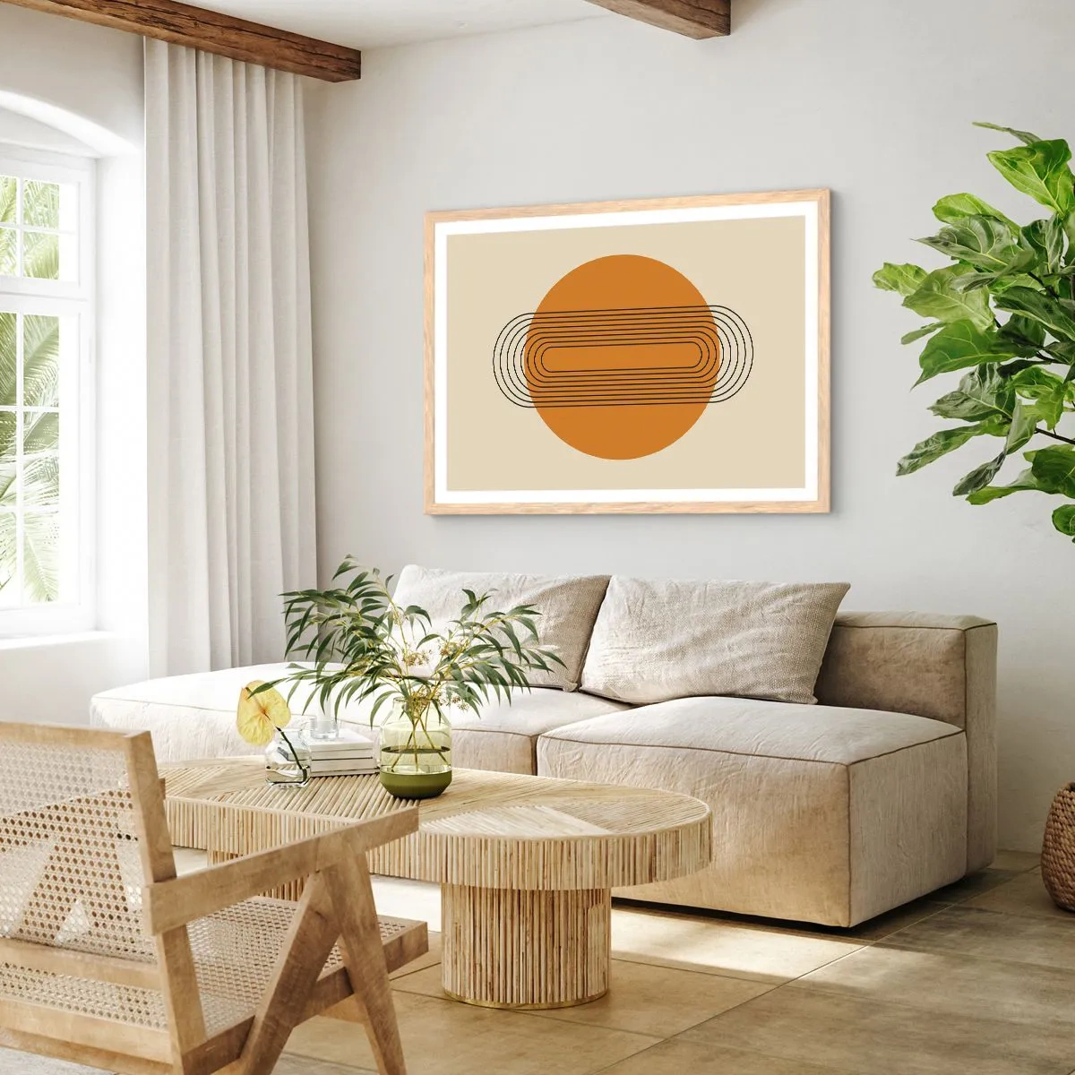 Poster în ramă de stejar deschis - Planul perfect - 91x61 cm