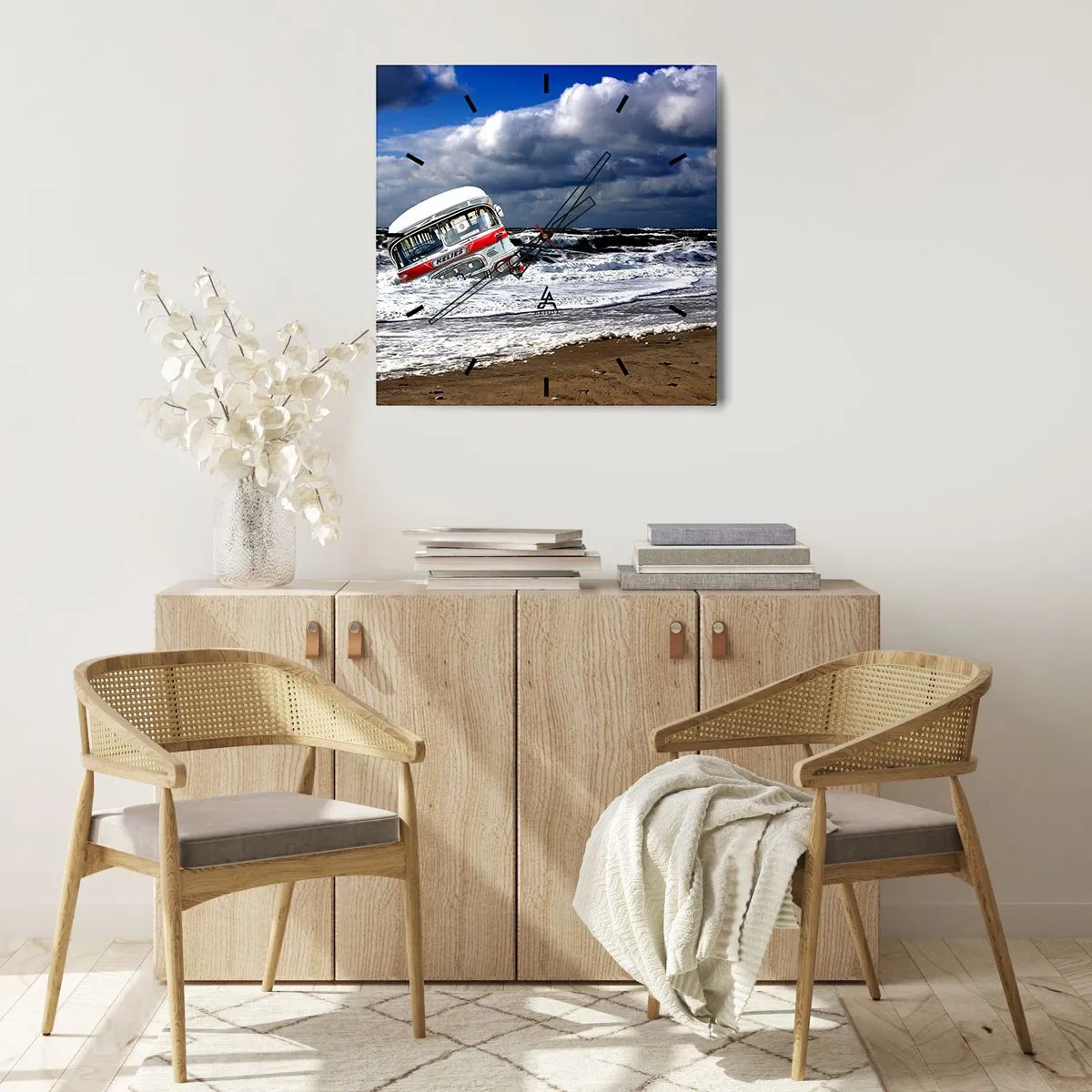 Ceas de perete - Ceas pe sticlă - Și de ce sunteți surprins? - 30x30 cm