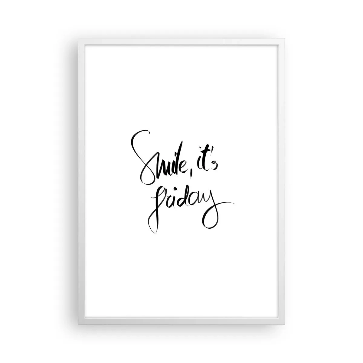 Poster în ramă albă - Bucurie adevărată - 50x70 cm