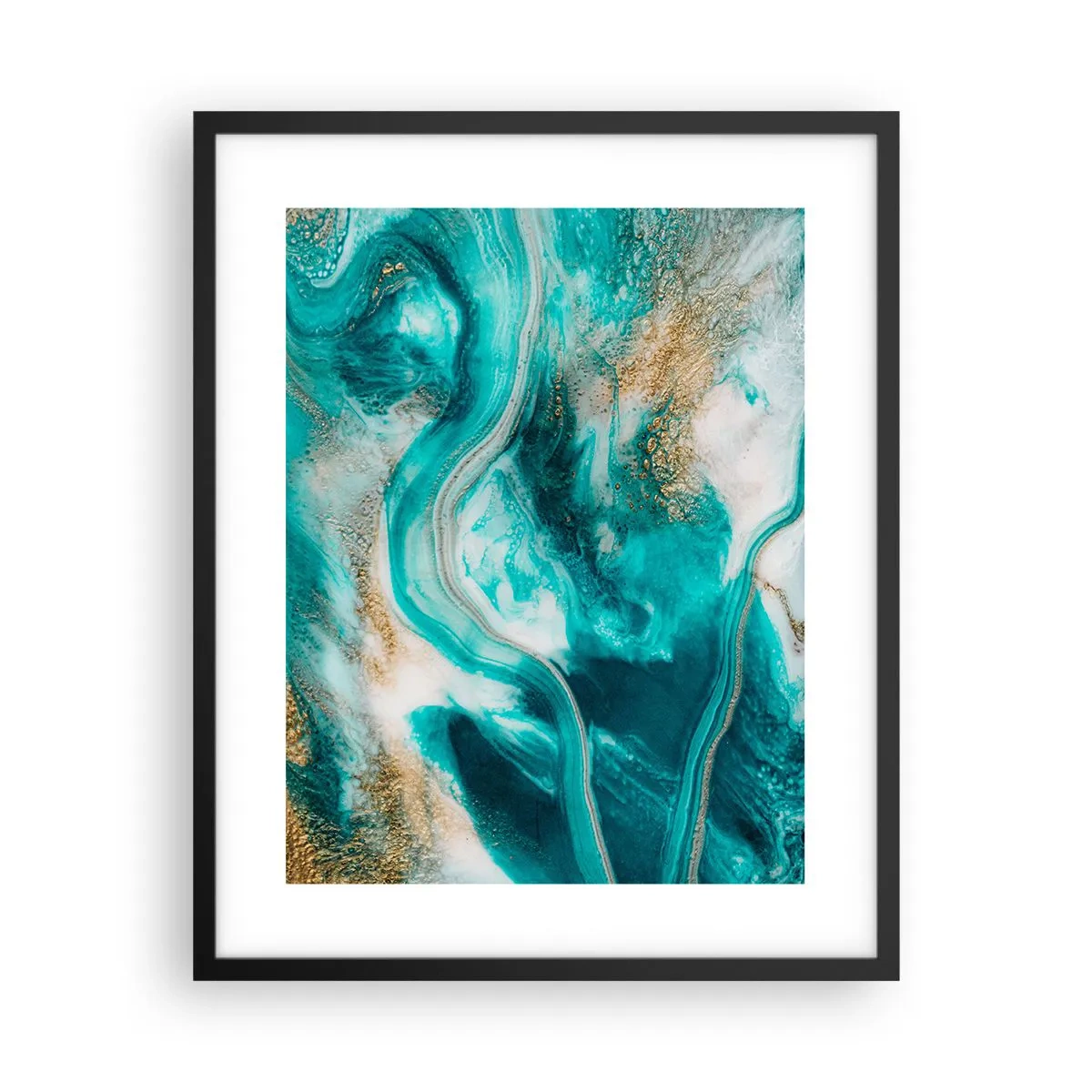 Poster în ramă neagră - Râul de aur - 40x50 cm