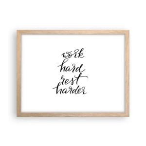 Poster în ramă de stejar deschis - Echilibrul vieții - 40x30 cm