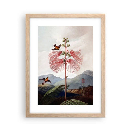 Poster în ramă de stejar deschis - Într-un paradis tropical - 30x40 cm