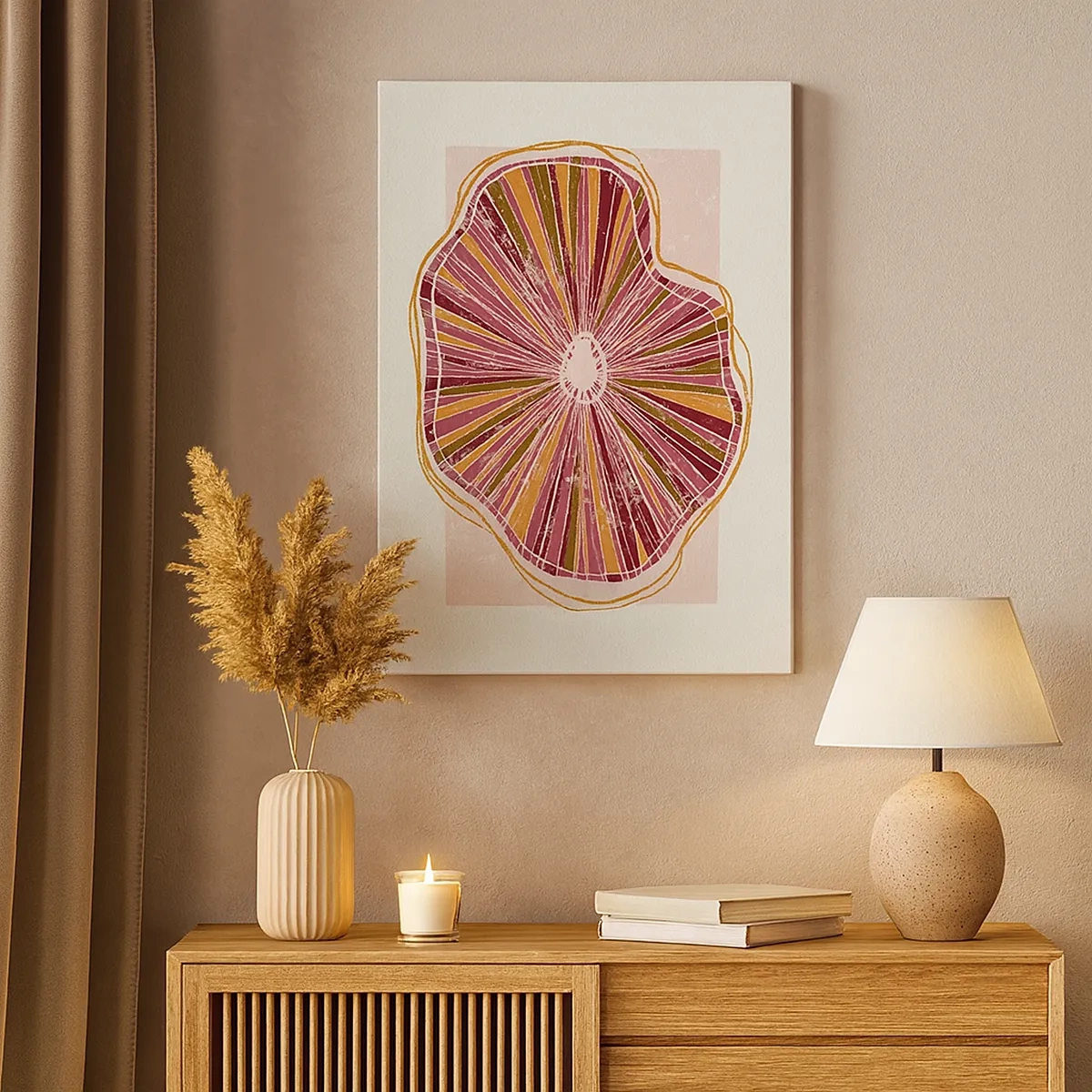 Tablou pe pânză - Abstracția radială - 50x70 cm