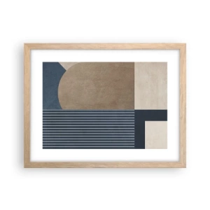 Poster în ramă de stejar deschis - Compoziție de simplitate și rotunjime - 40x30 cm