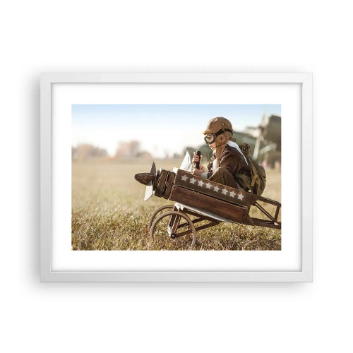 Poster în ramă albă - Porniți spre vis - 40x30 cm