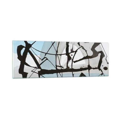 Tablou pe sticlă - Cu toate acestea, albastru - 90x30 cm