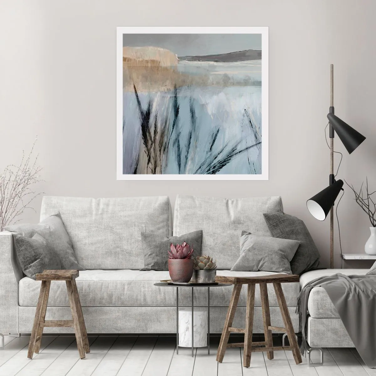 Poster - Câmpuri de iarnă - 50x50 cm