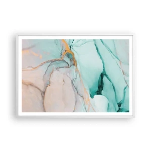 Poster în ramă albă - Dansul formelor și al culorilor - 100x70 cm