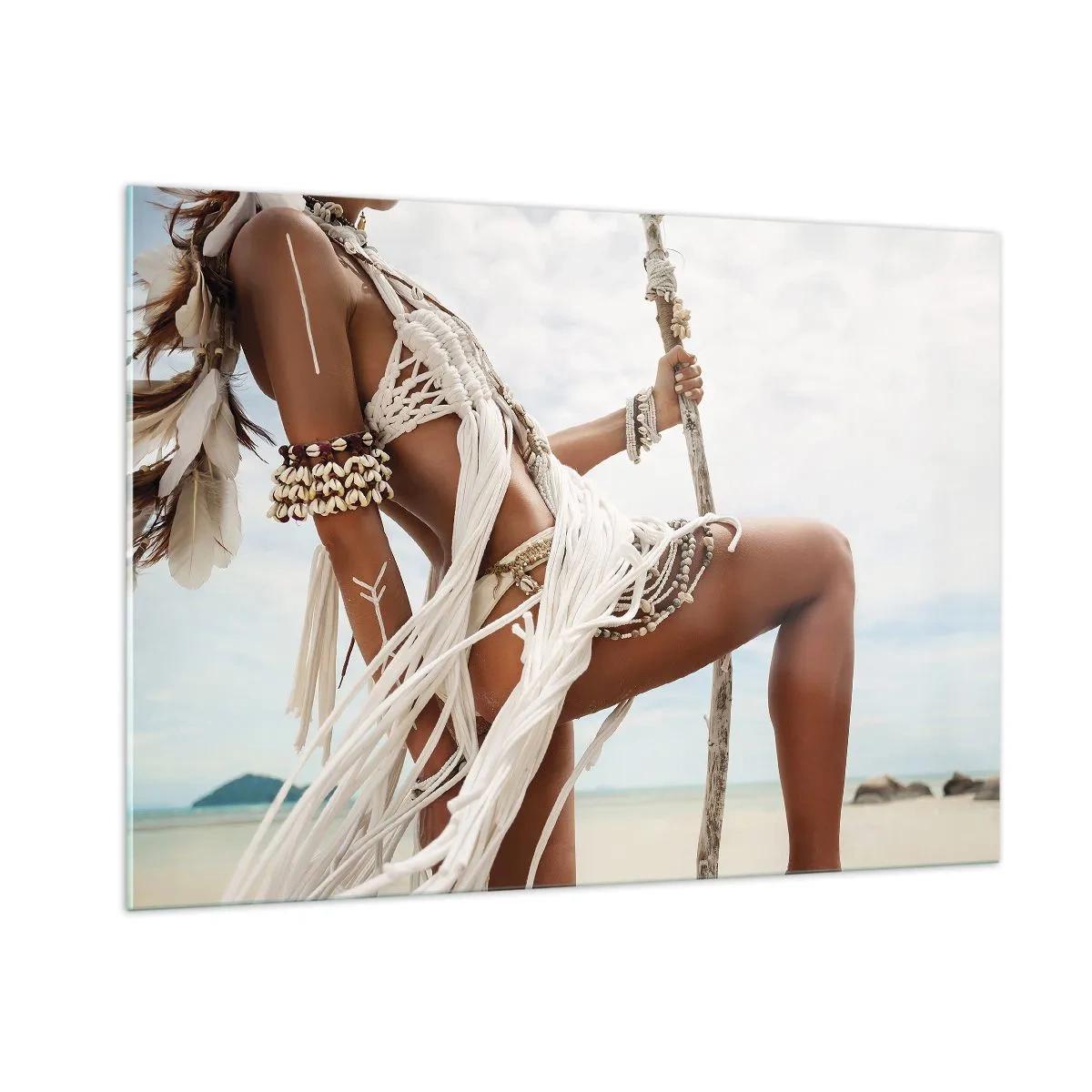 Tablou pe sticlă - Preoteasa Soarelui - 100x70 cm