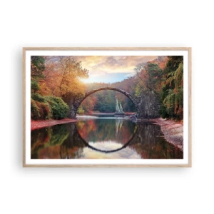 Poster în ramă de stejar deschis - De cealaltă parte a oglinzii - 100x70 cm
