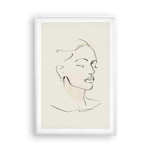 Poster în ramă albă - Cu o linie sigură - 61x91 cm