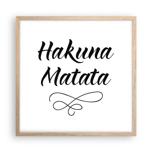 Poster în ramă de stejar deschis - Cel mai bun sfat - 50x50 cm