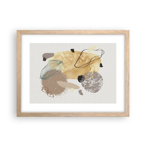 Poster în ramă de stejar deschis - Fluiditatea aplicată - 40x30 cm