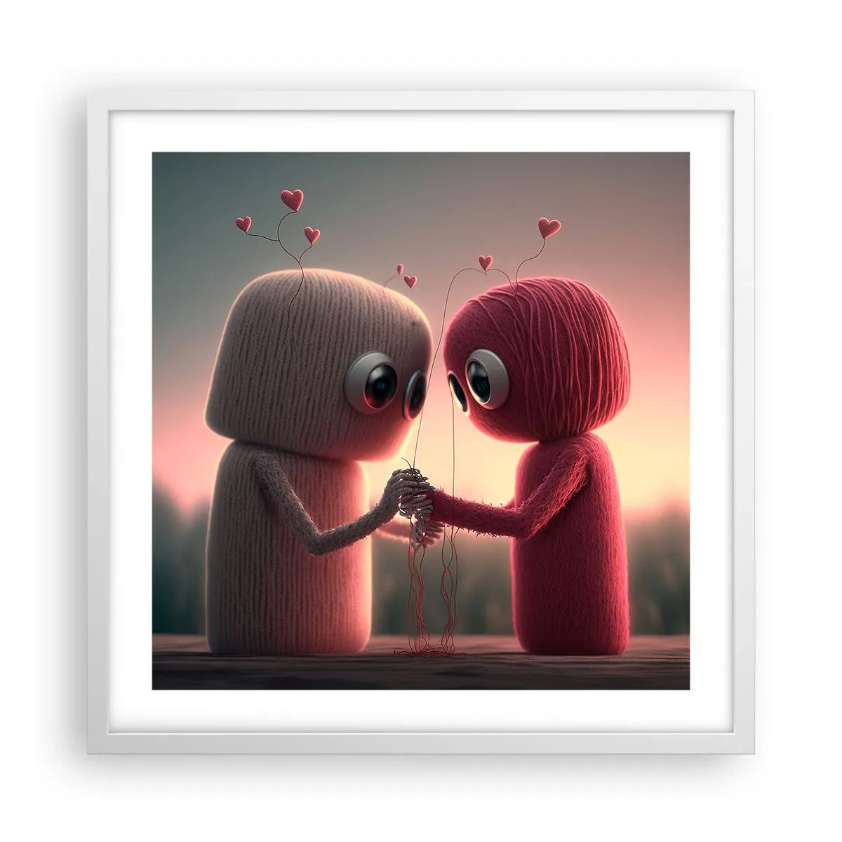 Poster în ramă albă - Toată lumea are voie să iubească - 50x50 cm