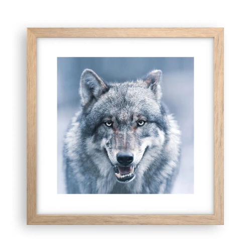 Poster în ramă de stejar deschis - Accepți provocarea? - 30x30 cm