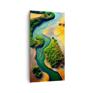 Tablou pe pânză - Râul care dă viață - 65x120 cm