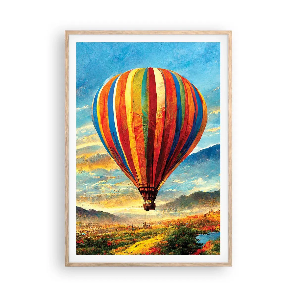 Poster în ramă de stejar deschis - În liniște puteți vedea mai multe - 70x100 cm