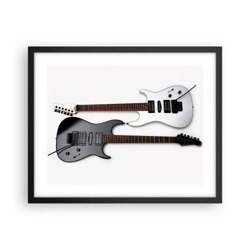 Poster în ramă neagră - Armonie de forme - 50x40 cm