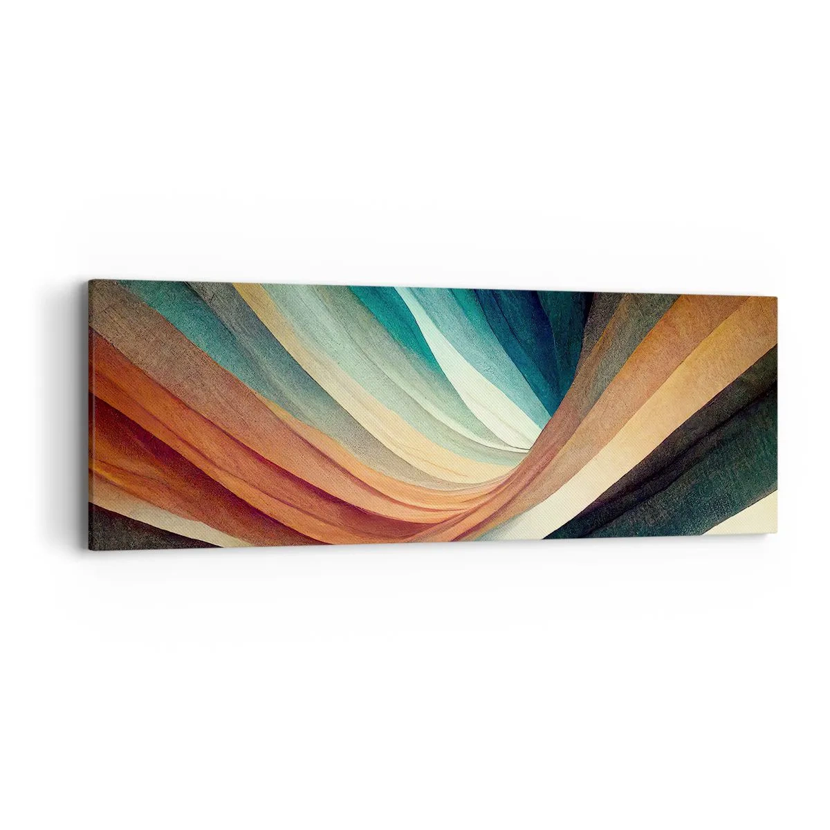 Tablou pe pânză - Țesute din culori - 90x30 cm