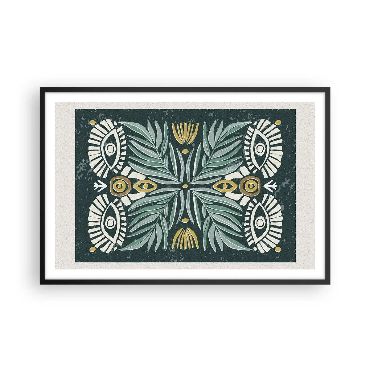 Poster în ramă neagră - Ca un decupaj folcloric - 91x61 cm