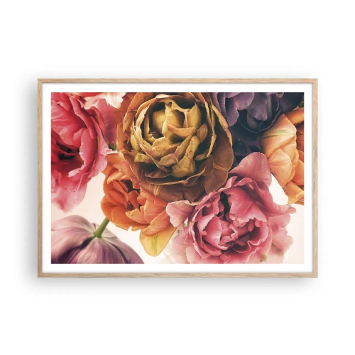 Poster în ramă de stejar deschis - Sărbătorirea vieții - 100x70 cm