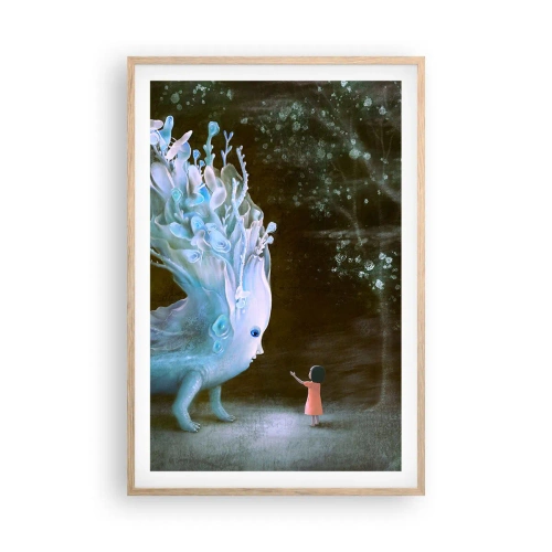 Poster în ramă de stejar deschis - Întâlnire fantastică - 61x91 cm