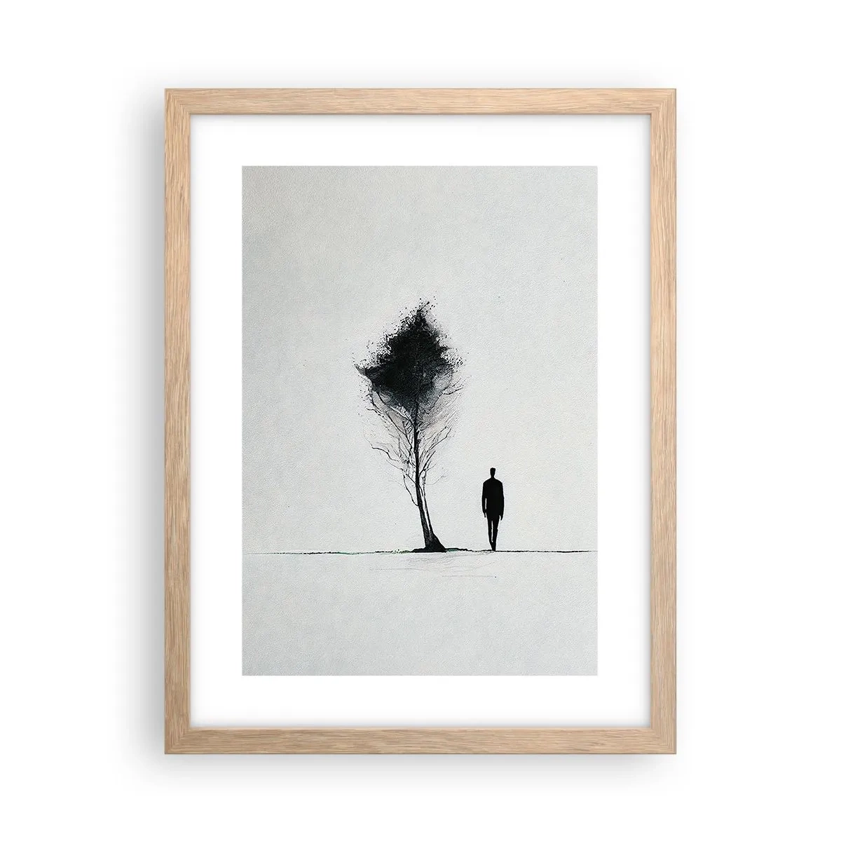 Poster în ramă de stejar deschis - Noi toți rătăcim - 30x40 cm