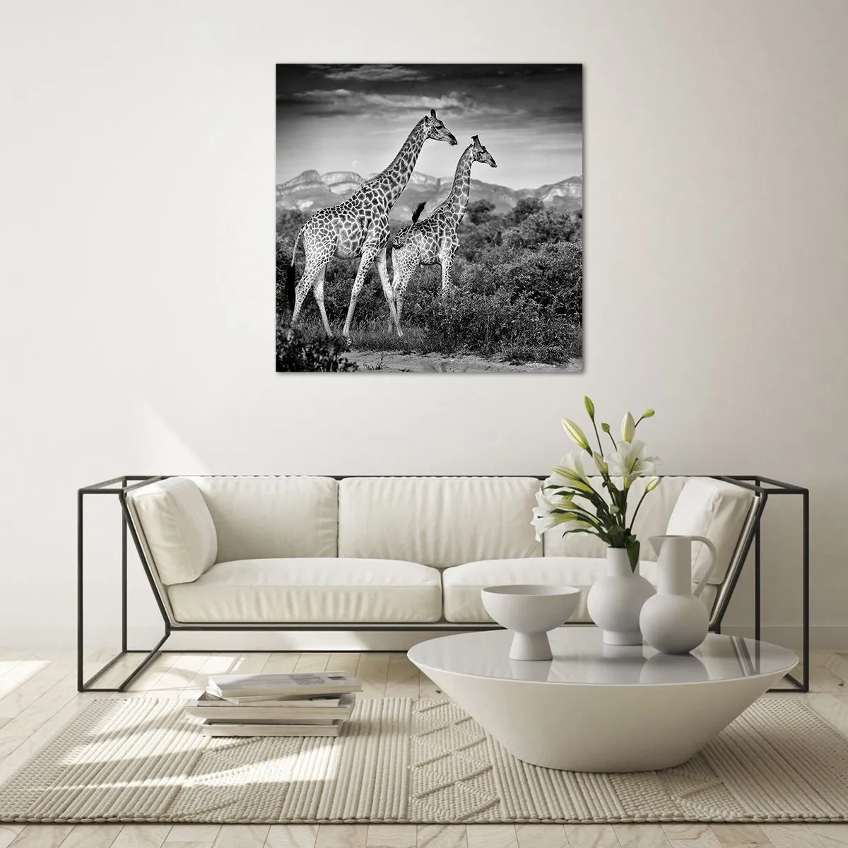 Tablou pe sticlă - Clasele superioare din Africa - 70x70 cm