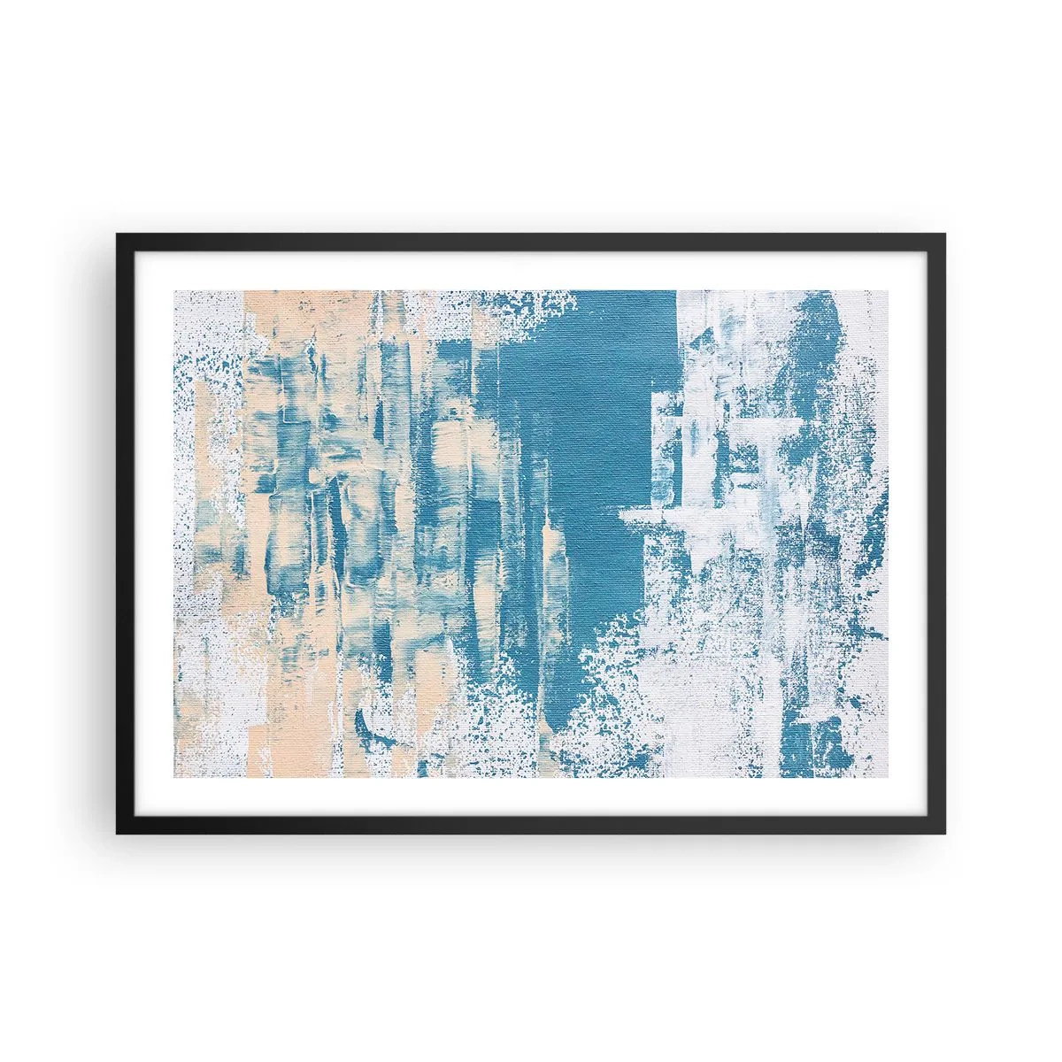 Poster în ramă neagră - Prin ţurţur de gheață - 70x50 cm