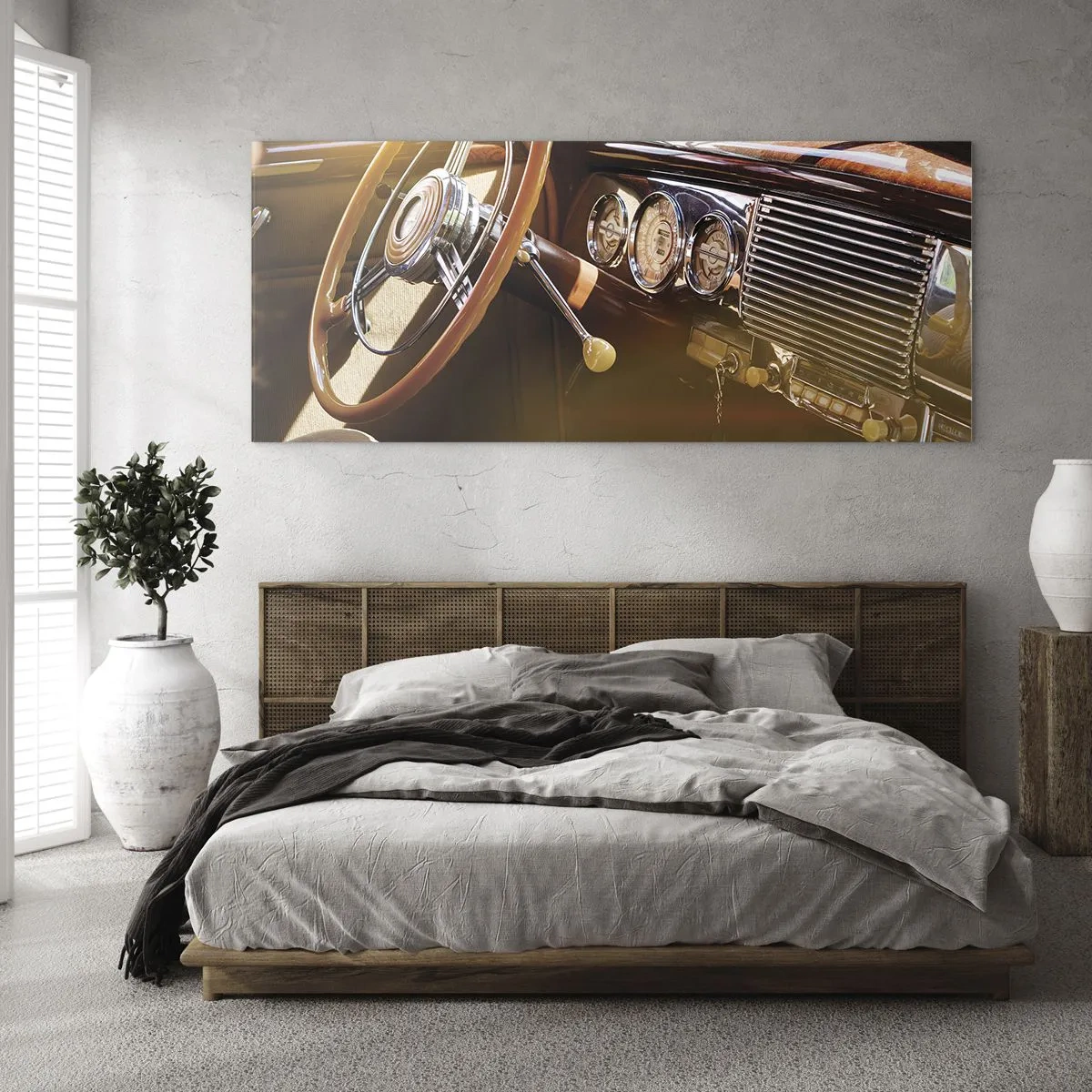 Tablou pe sticlă - O adiere de lux din trecut - 160x50 cm