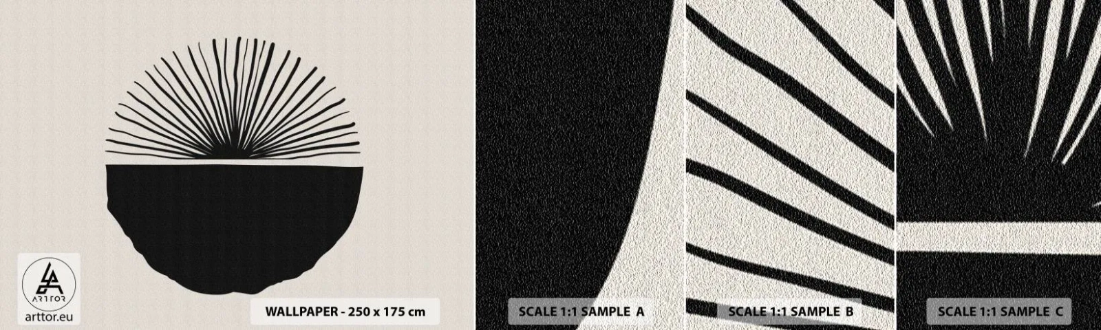 Mostră tapet autocolant Deluxe Sticker - Gama de posibilități - Boho, Minimalist, Schiță - 100x30 cm