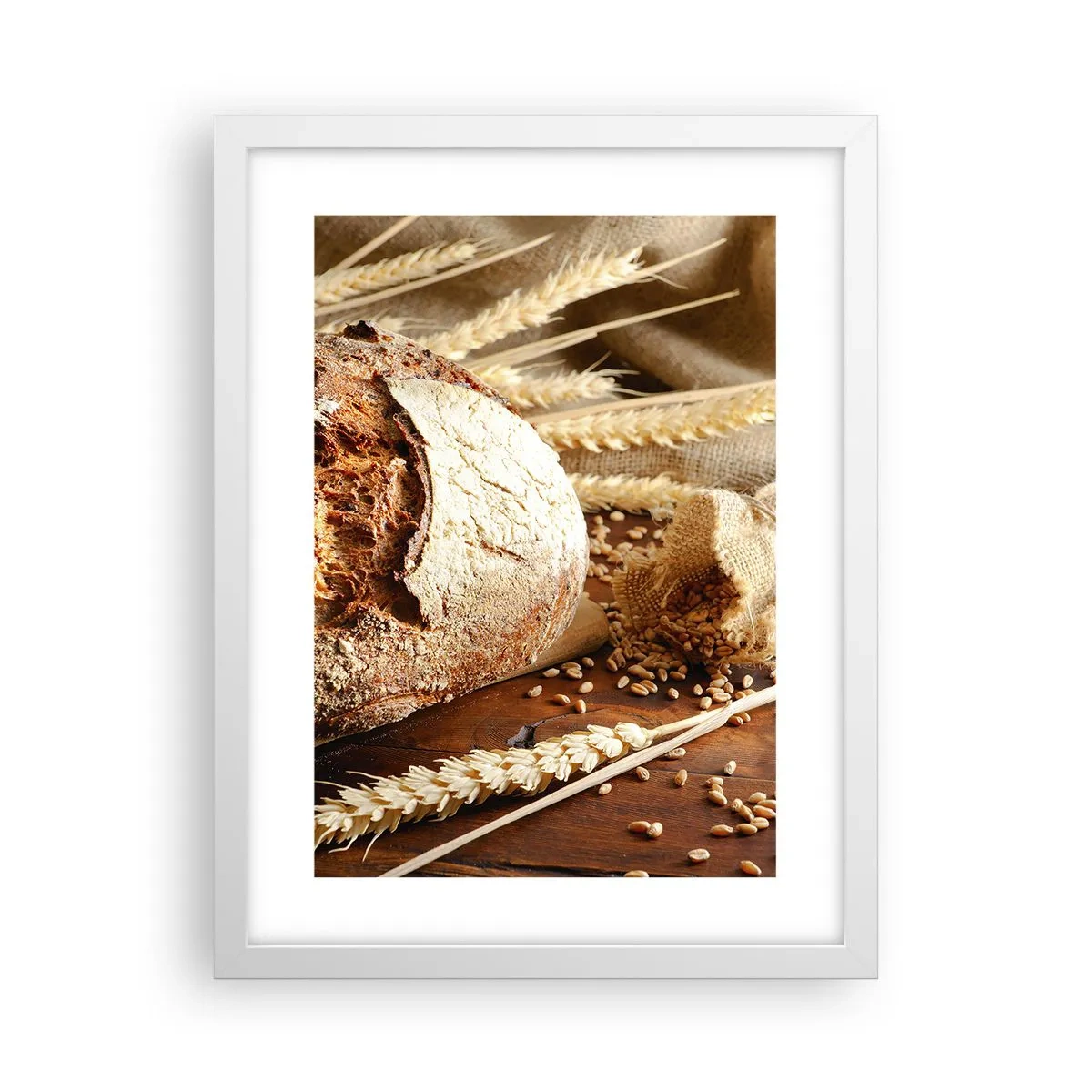 Poster în ramă albă - Apetisantă, parfumată, crocantă - 30x40 cm
