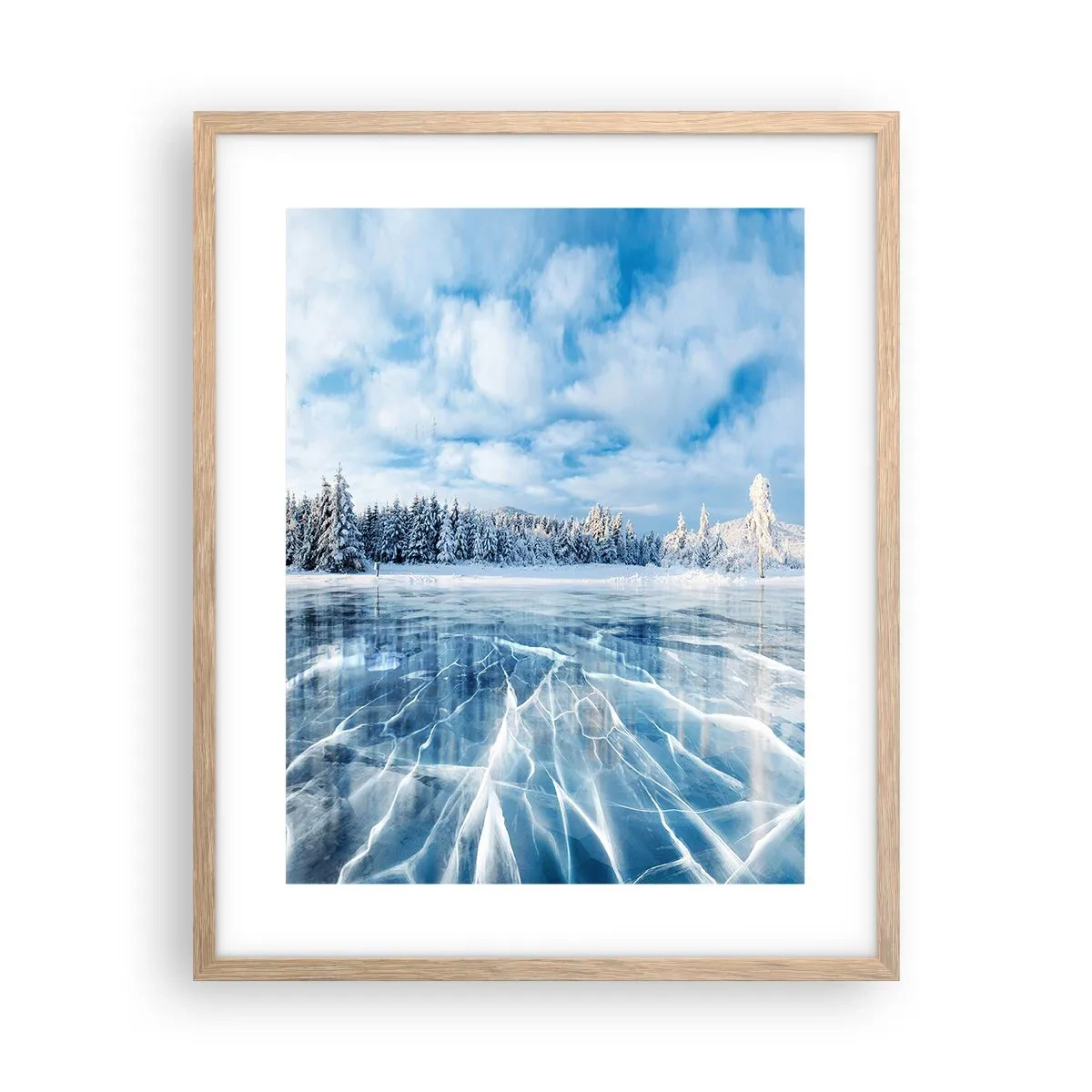 Poster în ramă de stejar deschis - O priveliște orbitoare și cristalină - 40x50 cm