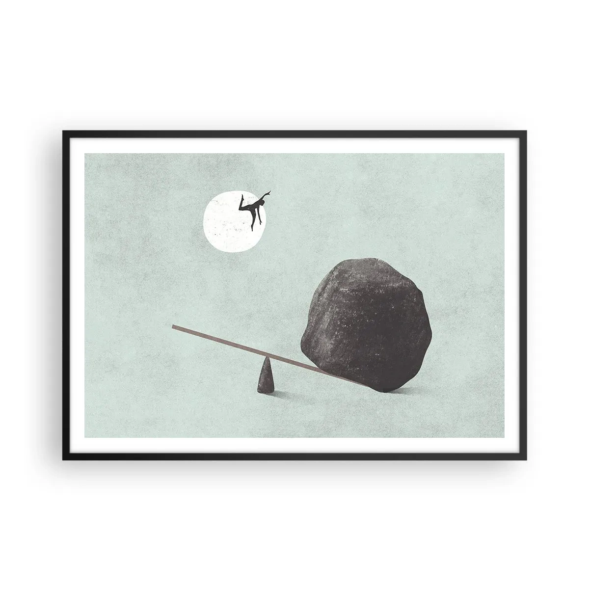Poster în ramă neagră - Visul îndeplinit - 100x70 cm