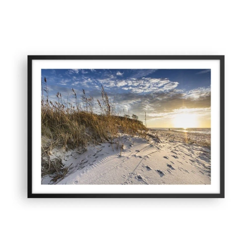 Poster în ramă neagră - Invitație la o plimbare - 70x50 cm